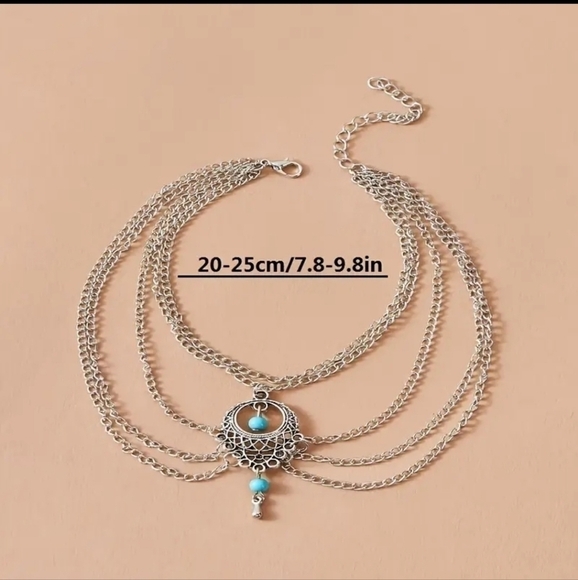NWT Multi-layer Beaded Anklet-Boho Style Foot Jewelry - Picture 5 of 7